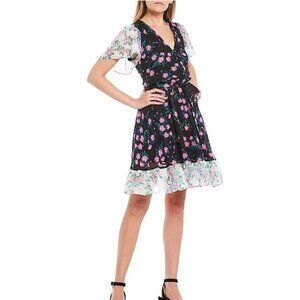 NWT Betsey Johnson Black Floral Dress Size 2